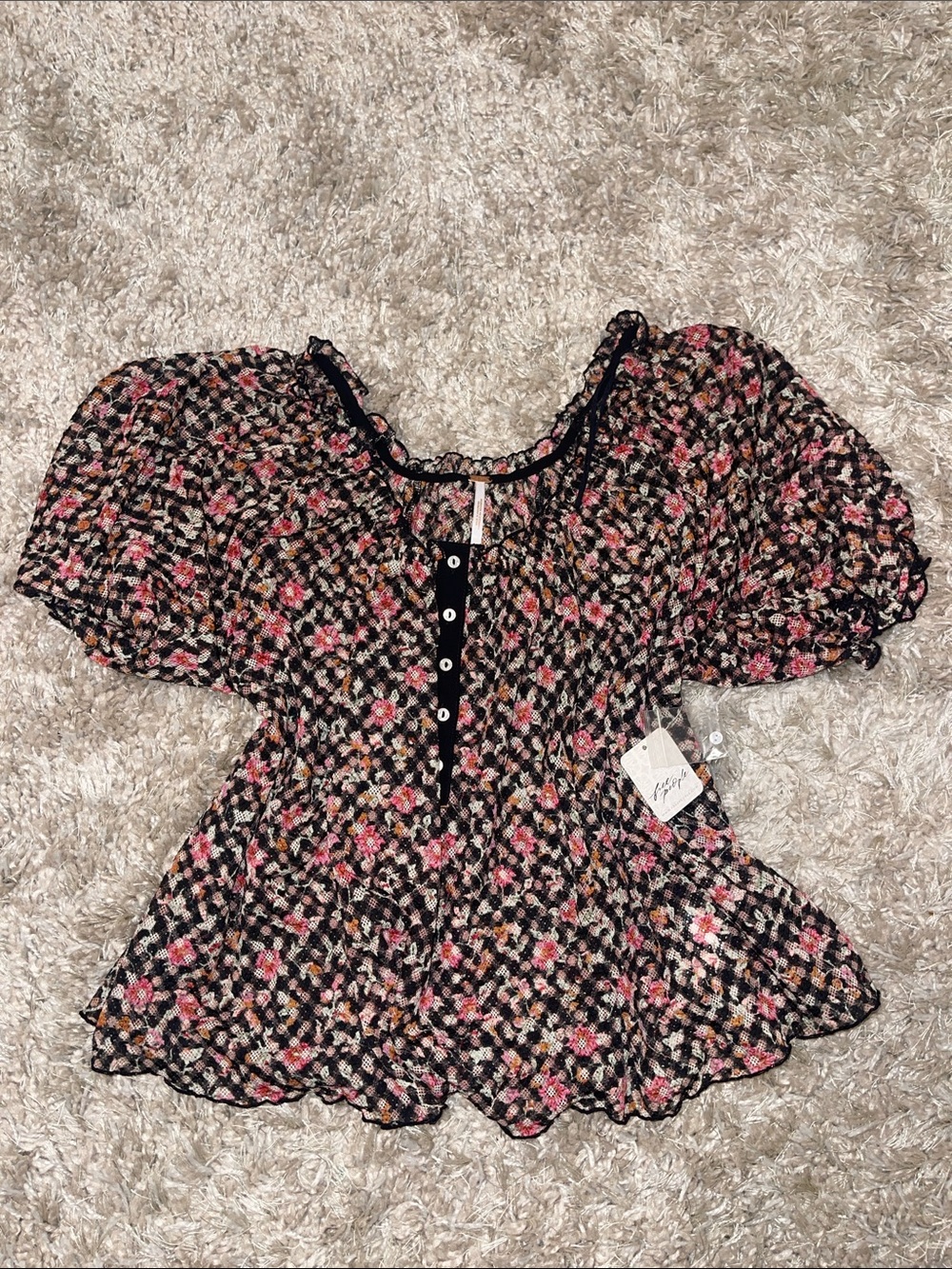 NWT Free People Peasant Top